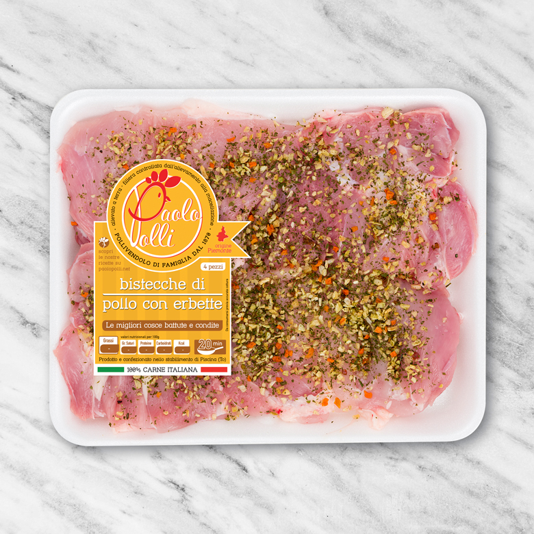 Bistecche di pollo con erbette