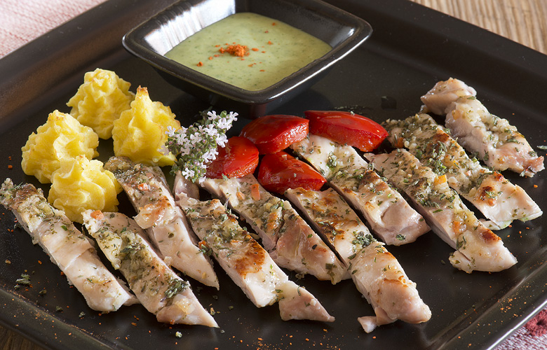 Bistecche di pollo alle erbette